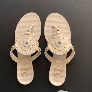 Cream Jack Rogers Jelly Sandals